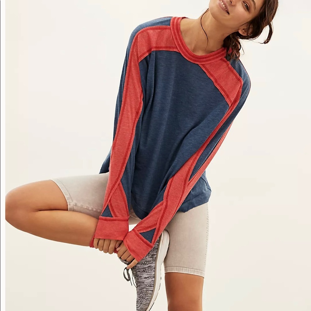 Free People all about it long sleeve top. Size small